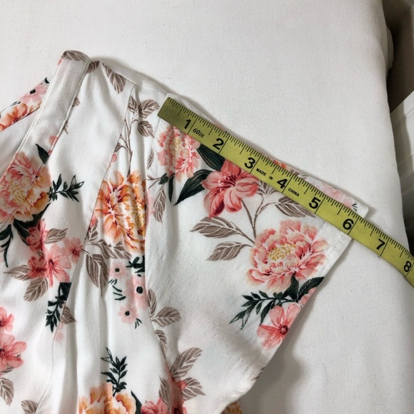 Torrid Off White Floral Print Pockets Button Down Short Sleeve Midi Dress 1/1X - Picture 15 of 16